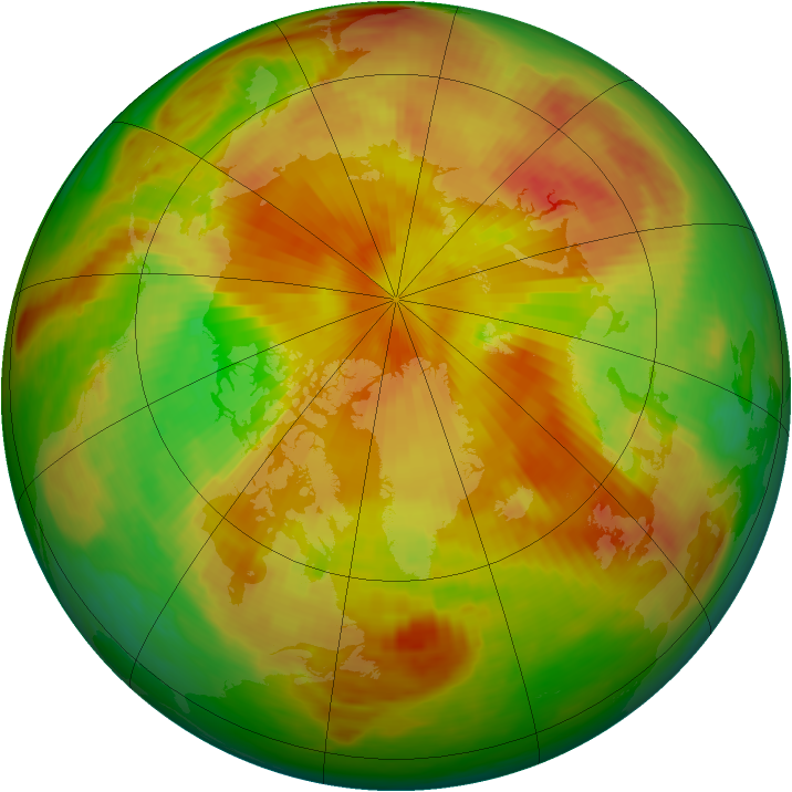 Arctic ozone map for 27 April 1989